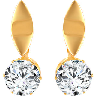                       Vighnaharta Shimmering Glittering Alloy silver solitaire Earring for Women                                              