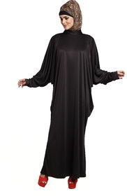 La Kasha Women Poly Knit mandarin neck Dubai style Abaya