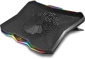 ZEBRONICS Zeb-NC7000 USB Powered Laptop Cooling Pad for Laptops/Notebook up to 43.18cm (17) Large 170MM Fan with Controller Silent Operation Level Adjustment RGB Lights