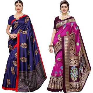                       SVB Sarees Kalamkari Printed Saree Combo Of 2 Saree                                              