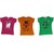 Girl's Regular Fit Fancy Sequence and Patcch Work T-Shirt-(3-6)years combo (pack of 3)