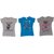 Girl's Regular Fit Fancy Sequence and Patch Work T-Shirt-(3-6)years combo (pack of 3)
