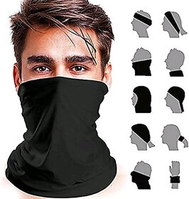 Love4Ride Cotton Washable Black Full Face Mask for Bike Riders with UPF ( Freesize)