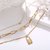 Women's Punk Vintage Layered Portrait Lock Pendant Chunky Thick Cuban Link Chains Choker Necklaces (Set of 2)