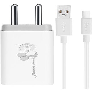                       Blackbee 10W 2A Mobile Fast Wall Charger Adapter For Android Phones (White) with Mobile Charger Micro USB Cable Included                                              