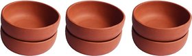 orsop Earthenware Bowl /Clay Bowl for Soup/Vegetable set of 6 Earthenware Soup Bowl  (Brown, Pack of 6)