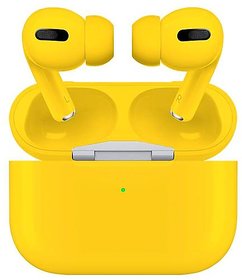 APLLE AIRPOPS Dual Earbuds Bluetooth Wireless Earbuds TWS by iSpares - Yellow