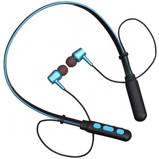 iSpares B11 Neackband Bluetooth Headset (Blue , In the ear)