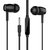 iSpares Extra Bass Sound In Ear Wired Headset  (Black, In the Ear)