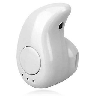                       Solymo Mini Wireless Kaju Style Bluetooth Headset Universal Earphone With Mic (White)                                              