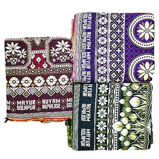                       AMI CREATIVE 250 TC Cotton Single Floral Bedsheet  A C  blanket  (Pack of 3, Multicolor)                                              