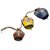 Decorative Handpainted Blue Windsong Cow Bell Multi( WD1021)