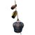 Decorative Handpainted Blue Windsong Cow Bell Multi( WD1021)