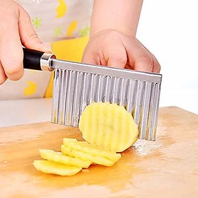 EXCLUSIVE NEW 2021 Crinkle Cut Knife Potato Chip Cutter With Wavy Blade