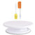 Kitchen4U - Combo of Cake Turntable Stand, Silicone Spatula and Pastry Brush Set