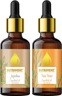 Nutriment Jojoba  Tea Tree Essential Oil, 15ml each (Combo of 2)