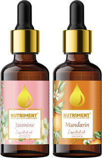 Nutriment Jasmine  Mandarin Essential Oil, 15ml each (Combo of 2)