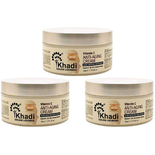                       kailash khadi Khadi Anti-Aging Cream- 50g (Pack of 3)(150 g)                                              