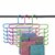 Kitchen4U - Multi-Purpose 5 Layer Hanger with Extra Side Hooks for Dupatta,Tie Holder (set of 6, Multicolour)