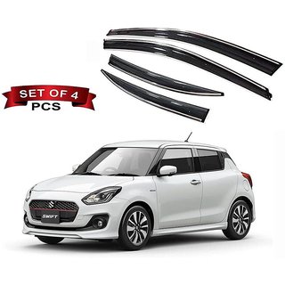Buy Maruti Suzuki Swift Door Visor Wind Deflectors Black Set of 4