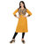 Shree Maa Boutique Women Lyon Straight Kurti With Kalankari Print(Mustard color)