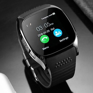                       Acromax-T-8 Smart Fitness Watch Band Black Fitness Tracker Smartwatch                                              