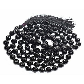                       Ceylonmine-Black Tourmaline Mala Lab Certified Natural Black Tourmaline                                              