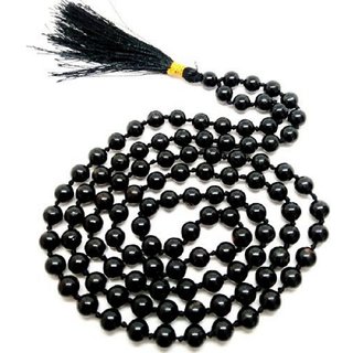                       Ceylonmine-Tourmaline mala Natural Black Tourmaline Crystal Japa Mala with 108 Prayer Beads                                              