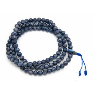                       Ceylonmine-Natural Blue Tourmaline Mala Crystal Stone Faceted Cut 108 Beads Jap Mala                                              