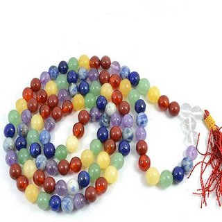                       Jaipur Gemstone-Malticolor Tourmaline 108+1 Beads Jaap Mala for Pooja and Astrology Certified                                              