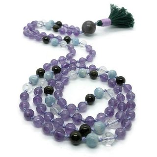 Jaipur Gemstone-Natural Crystal Malticolor Tourmaline Mala 108+1 Beads Japa Rosary Spiritual Mala Jaipur Gemstone-Natural Crystal Malticolor Tourmaline Mala 108+1 Beads Japa Rosary Spiritual Mala