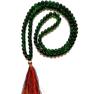                       Jaipur Gemstone- Green Tourmaline Jap Mala 108 Beads for Meditation and Pooja                                              
