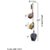 Decorative Handpainted Blue Windsong Cow Bell Multi( WD1021)