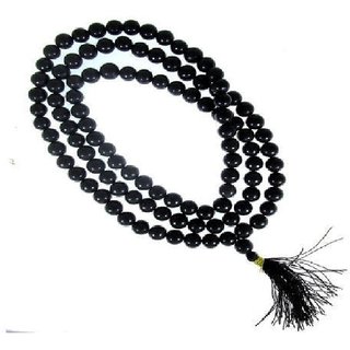                       Ceylonmine-Crystal Black Quartz Prayer Japa Mala 108 + 1 Prayer A+ Beads Meditation                                              