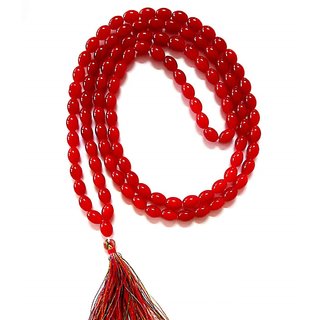 Ceylonmine-Red Quartz Mala Crystal Stone Mala 108 Bead Jaap Mala for Reiki Healing and Crystal Healing Stone Mala Ceylonmine-Red Quartz Mala Crystal Stone Mala 108 Bead Jaap Mala for Reiki Healing and Crystal Healing Stone Mala