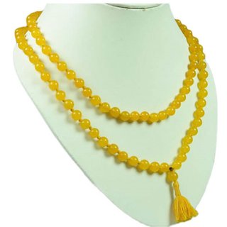                       Ceylonmine-Quartz mala Natural Yellow Quartz Japa Mala with 108 Prayer Beads                                              