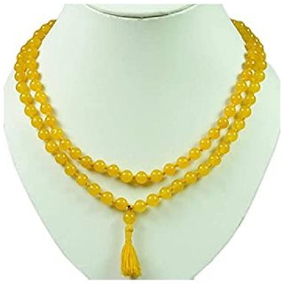 Ceylonmine-Yellow Quartz 108+1 Beads Jaap Mala for Pooja and Astrology Certified Ceylonmine-Yellow Quartz 108+1 Beads Jaap Mala for Pooja and Astrology Certified