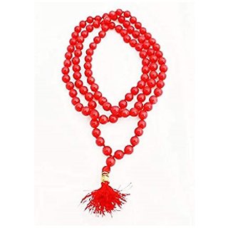                       Jaipur Gemstone-Quartz mala Natural Red Quartz Japa Mala with 108 Prayer Beads                                              
