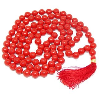                       Jaipur Gemstone-Quartz mala Natural Red Quartz Japa Mala with 108 Prayer Beads                                              