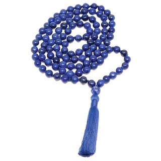 Jaipur Gemstone-Blue Quartz 108+1 Beads Jaap Mala for Pooja and Astrology Certified Jaipur Gemstone-Blue Quartz 108+1 Beads Jaap Mala for Pooja and Astrology Certified