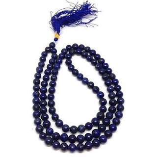                       Jaipur Gemstone-Blue Quartz Prayer Japa Mala 108 + 1 Prayer A+ Beads Meditation                                              