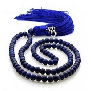                       Jaipur Gemstone-Crystal Blue Quartz Jap Mala 108 Beads for Meditation and Pooja                                              