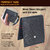 ALLEEN LEER Men's Genuine Leather Textured RFID Protected Premium Bi-Fold Wallets with Detachable ID Windows (Black)