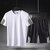 Odoky Men White & Black Casual T-Shirt and Short Set