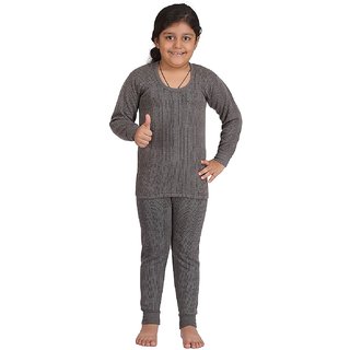 U-LIGHT KID'S  THERMAL GREY TROUSER THERMAL PANT (SIZE -14,CHARCOAL GREY)
