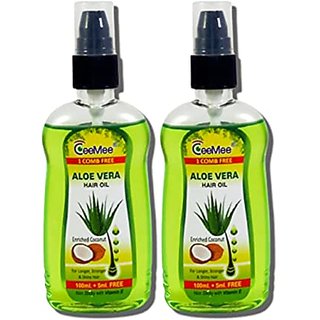                      CEEMEE Aloe Vera Enriched Coconut Hair Oil For Men  Women (105 ML)- Pack of 2                                              