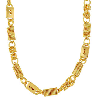                       MissMister Brass 1 Micron Real Goldplated Thick and Heavy Necklace chain Jewellery Necklace Gold finish(MM3968CNSA)                                              