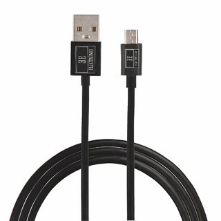 Electronio Extra Tough Unbreakable Micro USB Cable (1 Meter, Black)