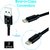 Electronio Nylon Braided USB Data Sync  Charging Cable for iPhones, iPad Air and iPad Mini(1 Meter, Black)