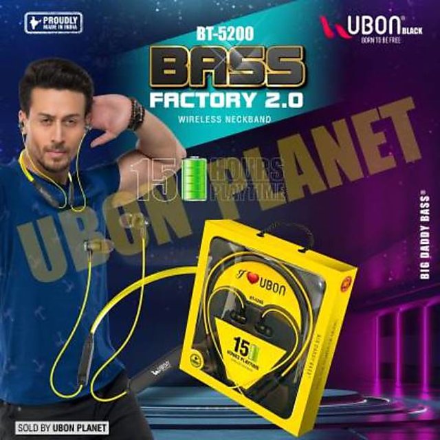 Buy Ubon Wireless Earphone Neckband BT5200 Bass Factory 2.0